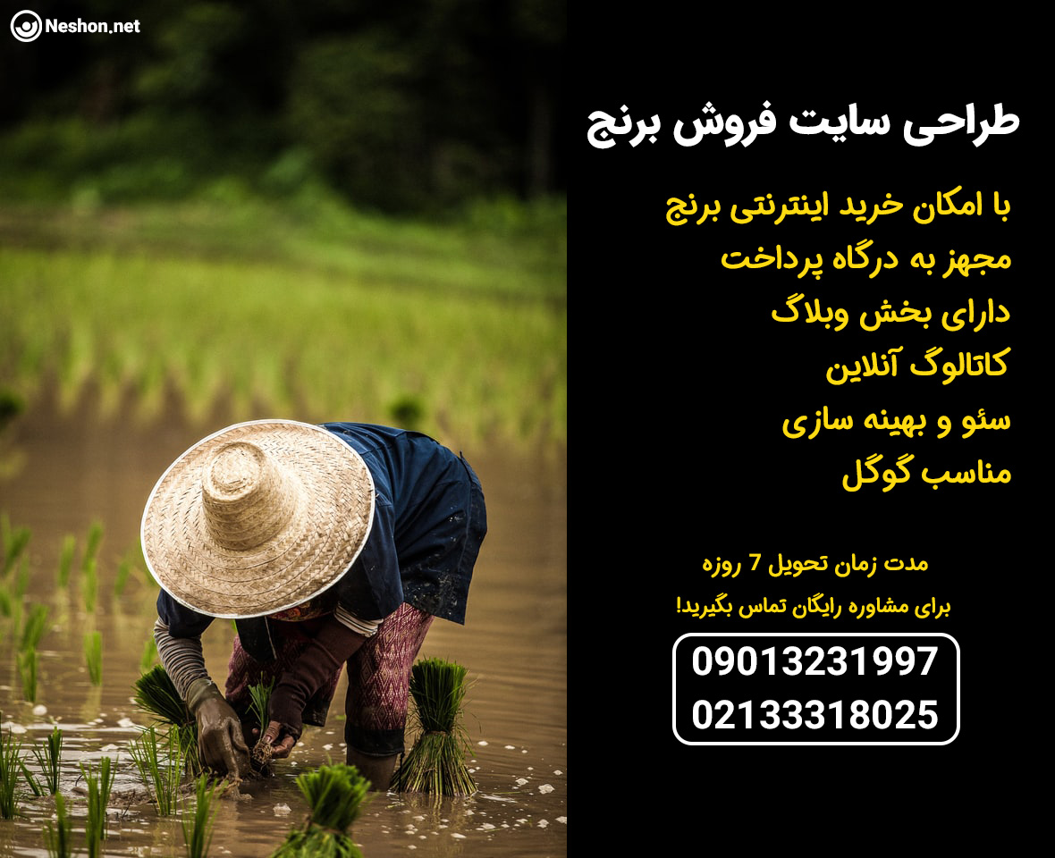 طراحی وب سایت فروش برنج